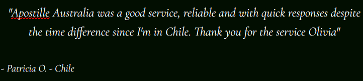 Apostille Services Australia – Customer Review